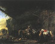 WOUWERMAN, Philips Scene in front of an Inn wet oil painting picture wholesale